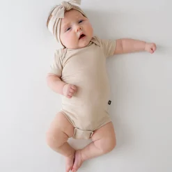 Knotted Bow Headband in Bisque