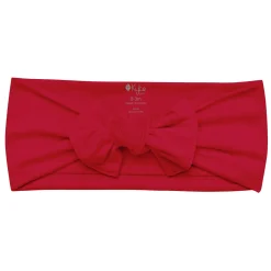 Knotted Bow Headband in Cardinal