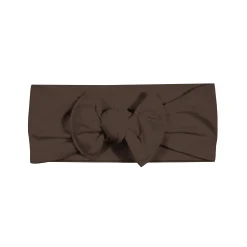 Knotted Bow Headband in Espresso