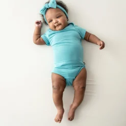 Knotted Bow Headband in Makai