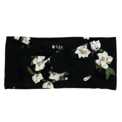 Knotted Bow Headband in Small Midnight Magnolia