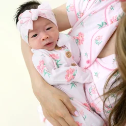 Knotted Gown with Bow Set in Sakura Peony