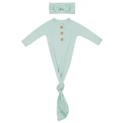 Knotted Gown with Bow Set in Sage