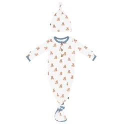 Knotted Gown with Hat Set in Teddy Bear