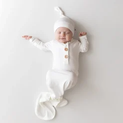 Knotted Gown with Hat Set in Cloud