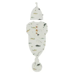 Knotted Gown with Hat Set in Fishing