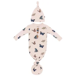 Knotted Gown with Hat Set in Blush Butterfly
