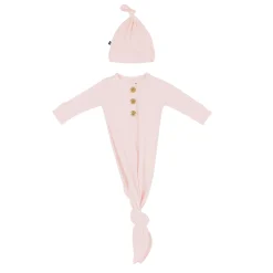 Knotted Gown with Hat Set in Blush