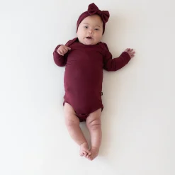 Long Sleeve Bodysuit in Burgundy