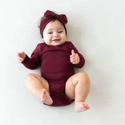Long Sleeve Bodysuit in Burgundy