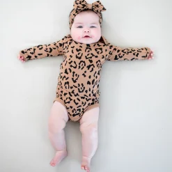 Long Sleeve Bodysuit in Latte Leopard