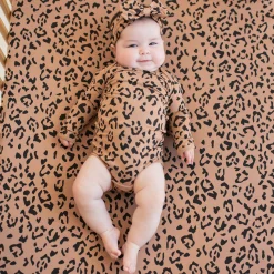 Long Sleeve Bodysuit in Latte Leopard