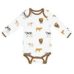 Long Sleeve Bodysuit in Moo