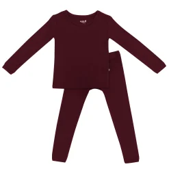 Long Sleeve Pajamas in Burgundy