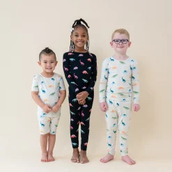 Long Sleeve Pajamas in Ecru Roar
