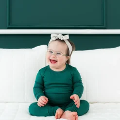 Long Sleeve Pajamas in Emerald