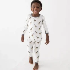 Long Sleeve Pajamas in Giraffe