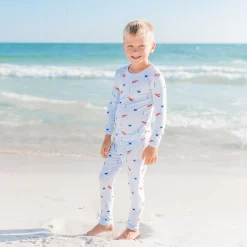 Long Sleeve Pajamas in Harbor
