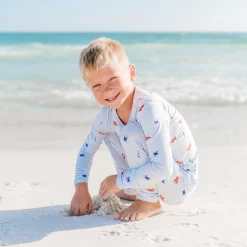 Long Sleeve Pajamas in Harbor