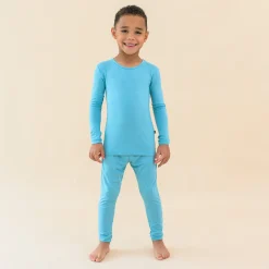 Long Sleeve Pajamas in Makai