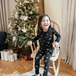 Long Sleeve Pajamas in Midnight Icon