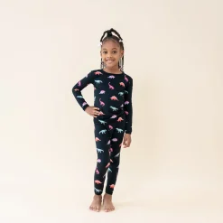 Long Sleeve Pajamas in Midnight Roar