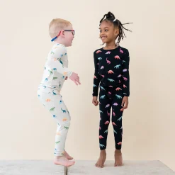 Long Sleeve Pajamas in Midnight Roar
