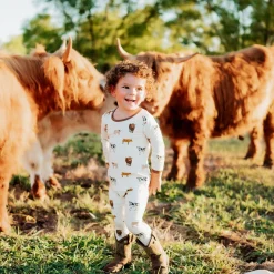 Long Sleeve Pajamas in Moo
