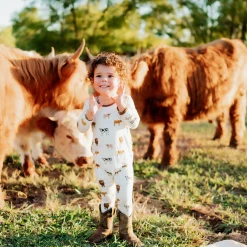 Long Sleeve Pajamas in Moo