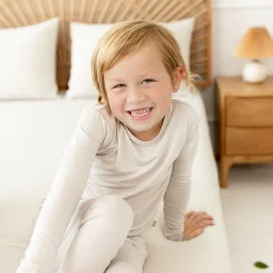 Long Sleeve Pajamas in Oat