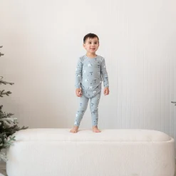 Long Sleeve Pajamas in Polar Lights