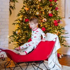 Long Sleeve Pajamas in Santa Sleigh