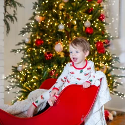 Long Sleeve Pajamas in Santa Sleigh