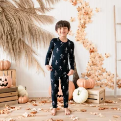 Long Sleeve Pajamas in Skeleton