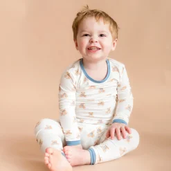 Long Sleeve Pajamas in Teddy Bear
