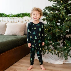 Long Sleeve Pajamas in Twinkle Tree