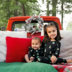 Long Sleeve Pajamas in Twinkle Tree