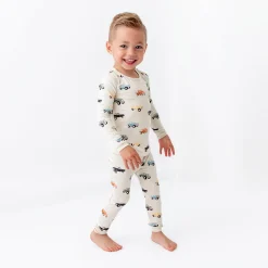 Long Sleeve Pajamas in Vintage Truck