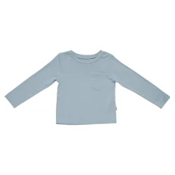 Long Sleeve Toddler Crew Neck Tee in Fog