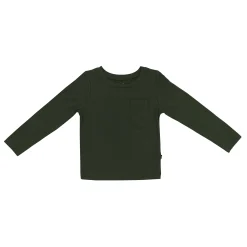 Long Sleeve Toddler Crew Neck Tee in Fir