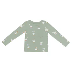 Long Sleeve Toddler Crew Neck Tee in Silly Goose