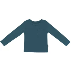 Long Sleeve Toddler Crew Neck Tee in Atlantic