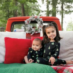 Long Sleeve Twirl Bodysuit Dress in Twinkle Tree