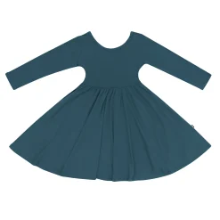 Long Sleeve Twirl Dress in Atlantic
