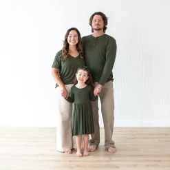 Long Sleeve Twirl Dress in Fir
