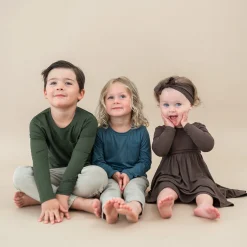 Long Sleeve Twirl Dress in Espresso