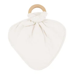 Lovey in Oat with Removable Wooden Teething Ring