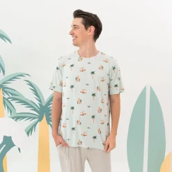 Men's Crew Neck Tee in Dew Surf