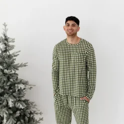 Men's Jogger Set in Gingham Fir
