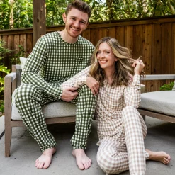 Men's Jogger Set in Gingham Fir